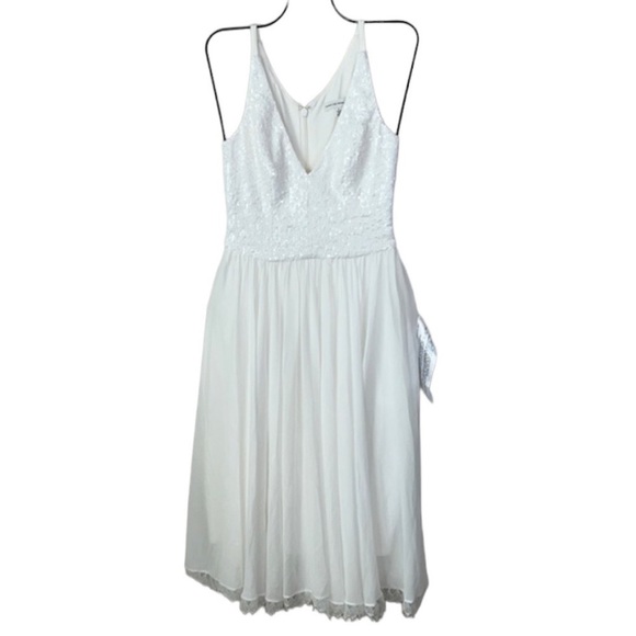 Dress The Population Alicia Sequin Fit And Flare Tea Length Midi Dress Size  S